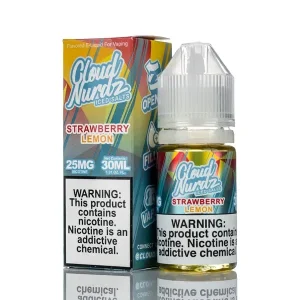 Cloud Nurdz Salts E-Liquid – Strawberry Lemon Iced – 30ml