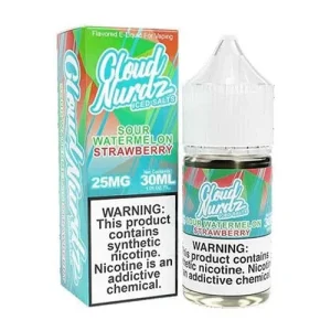Iced Sour Watermelon Strawberry Salt by Cloud Nurdz Iced Salt 30ML