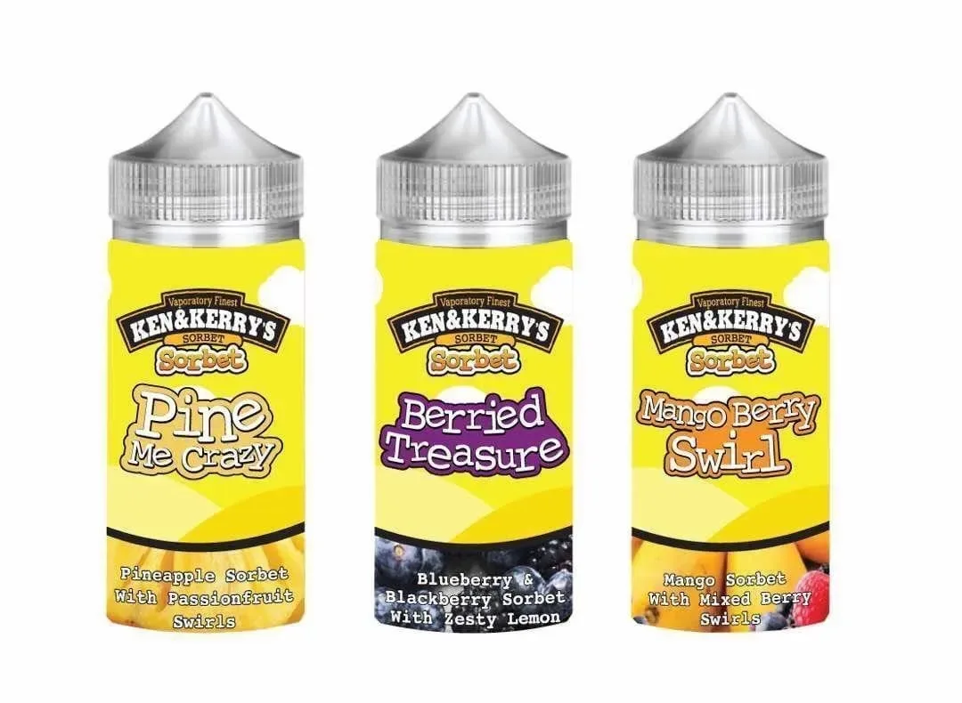 Ken & Kerrys Sorbet E Liquid 100ml Shortfill 0mg & 3mg 70VG/30PG
