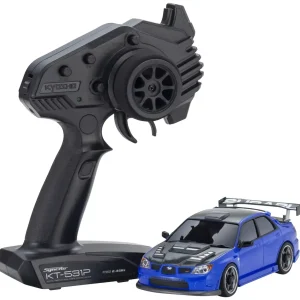 Kyosho Mini-Z AWD Subaru Impreza Aero RC Car Carbon Fiber Bonnet Blue 32653Bl
