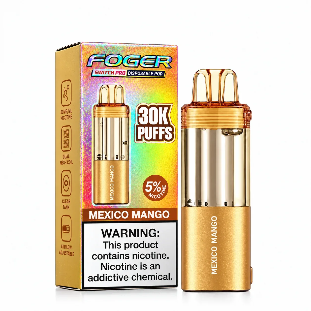Mexico Mango - Foger Switch Pro 30K Disposable Pod
