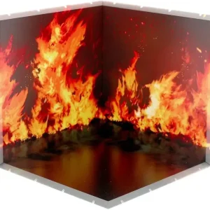 PLM Dioraman Mansion 200 Flame ABS UV Print Figure Backdrop