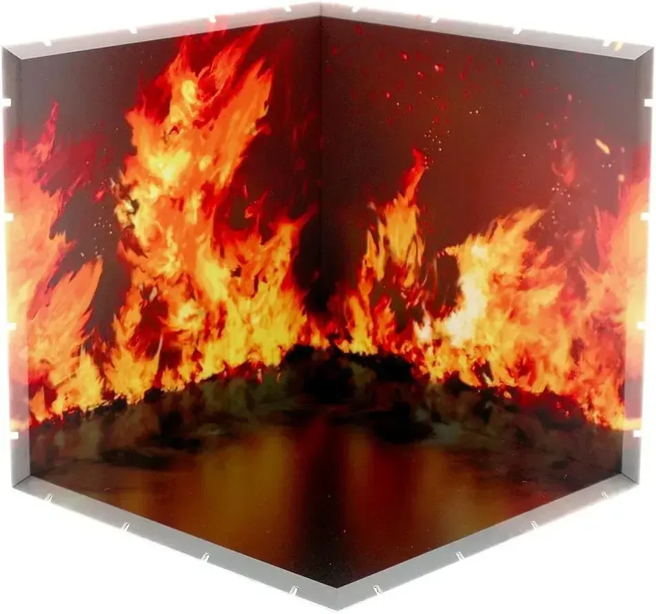 PLM Dioraman Mansion 200 Flame ABS UV Print Figure Backdrop