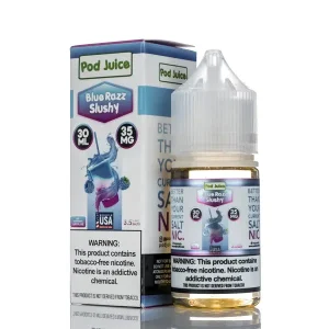 Pod Juice Salt – Blue Razz Slushy – 30ml