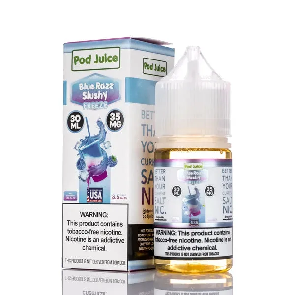 Pod Juice Salt – Blue Razz Slushy Freeze – 30ml - Image 2