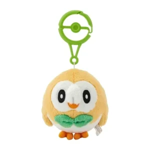 Pokemon Rowlet Mascot Keychain Plush Toy with Carabiner Clip