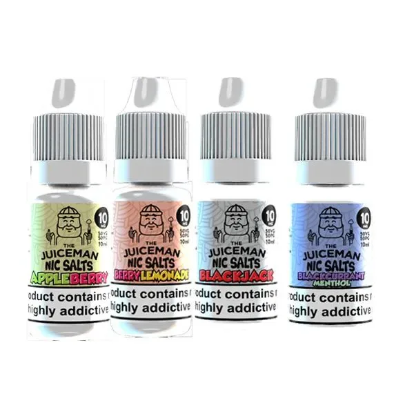 THE JUICEMAN Nic Salts 10ml 10 Bottles Juice Vape 10MG/20MG