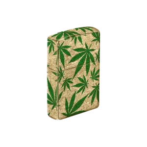 Zippo Lighter - Cannabis Brass Finish