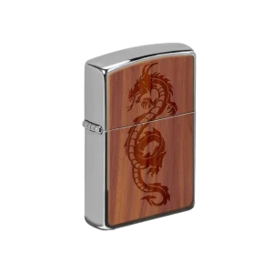 Zippo Lighter - Woodchuck Dragon on Cedar